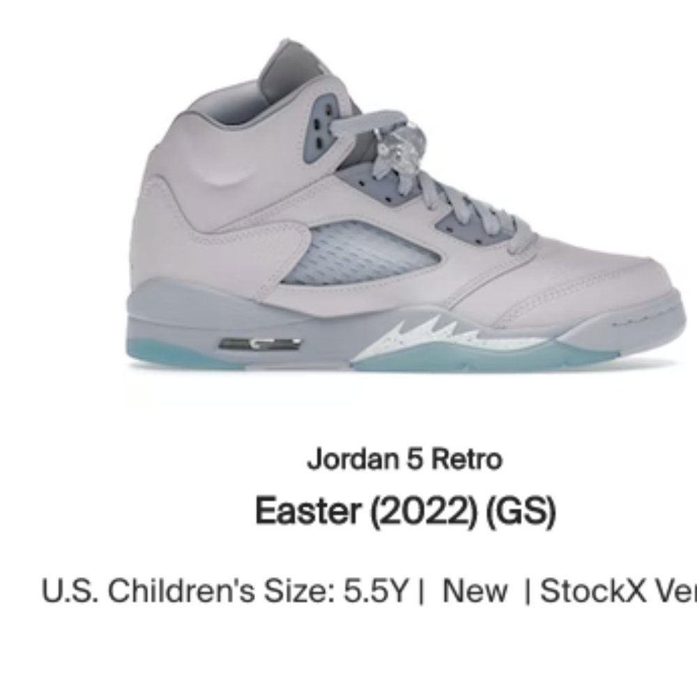 **Easter Special Editions** Jordan 5 in 5.5Y
